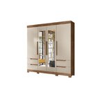 Guarda Roupa Casal Com Espelho 4 Portas 4 Gavetas Vivacce Alb