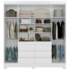 Guarda Roupa Casal Com Espelho 4 Portas 6 Gavetas Cádis Demób