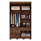 Guarda Roupa Casal Com Espelho 4 Portas De Bater 1 Basculante