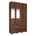 Guarda Roupa Casal Com Espelho 4 Portas De Bater 1 Basculante