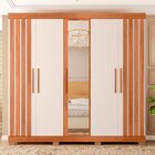 Guarda-roupa Casal Com Espelho 5 Portas 2 Gavetas Sophia Lux