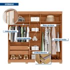 Guarda-roupa Casal Com Espelho 5 Portas 2 Gavetas Sophia Lux