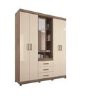 Guarda Roupa Casal Com Espelho 5 Portas 3 Gavetas Havana Star