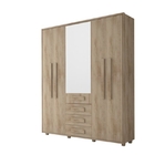 Guarda-roupa Casal Com Espelho 5 Portas 3 Gavetas Las Vegas I