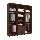 Guarda-roupa Casal Com Espelho 5 Portas 3 Gavetas Las Vegas I