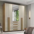 Guarda-roupa Casal Com Espelho 5 Portas 3 Gavetas Las Vegas I