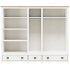 Guarda Roupa Casal Com Espelho 5 Portas 3 Gavetas Topazio Fin