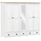 Guarda Roupa Casal Com Espelho 5 Portas 3 Gavetas Topazio Fin