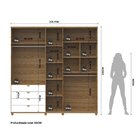 Guarda-roupa Casal Com Espelho 5 Portas 4 Gavetas 100% Mdf Lo