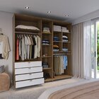 Guarda-roupa Casal Com Espelho 5 Portas 4 Gavetas 100% Mdf Lo
