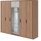 Guarda Roupa Casal Com Espelho 6 Gavetas Com Sapateira Stillu