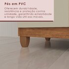 Guarda-roupa Casal Com Espelho 6 Portas 2 Gavetas Com Pés 100