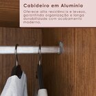 Guarda-roupa Casal Com Espelho 6 Portas 2 Gavetas Com Pés 100