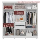 Guarda-roupa Casal Com Espelho 6 Portas 2 Gavetas Com Pés 100