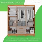 Guarda-roupa Casal Com Espelho 6 Portas 2 Gavetas Estrela Pre