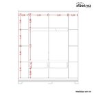 Guarda Roupa Casal Com Espelho 6 Portas 2 Gavetas Facille Alb