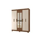 Guarda Roupa Casal Com Espelho 6 Portas 2 Gavetas Facille Alb