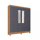 Guarda Roupa Casal Com Espelho 6 Portas 2 Gavetas Fortaleza A