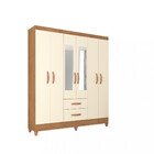 Guarda Roupa Casal Com Espelho 6 Portas 2 Gavetas Fortaleza A