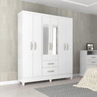 Guarda Roupa Casal Com Espelho 6 Portas 2 Gavetas Fortaleza A