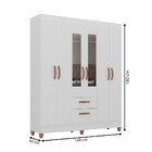 Guarda Roupa Casal Com Espelho 6 Portas 2 Gavetas Fortaleza A