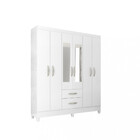 Guarda Roupa Casal Com Espelho 6 Portas 2 Gavetas Fortaleza A