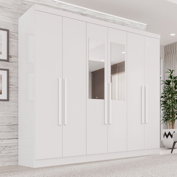 Guarda-roupa Casal Com Espelho 6 Portas 2 Gavetas França