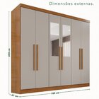 Guarda-roupa Casal Com Espelho 6 Portas 2 Gavetas França