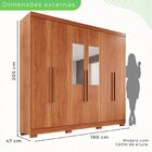 Guarda-roupa Casal Com Espelho 6 Portas 2 Gavetas França