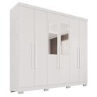 Guarda-roupa Casal Com Espelho 6 Portas 2 Gavetas França Bran