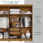 Guarda-roupa Casal Com Espelho 6 Portas 2 Gavetas França Cina