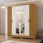 Guarda-roupa Casal Com Espelho 6 Portas 2 Gavetas Londres Fre
