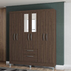 Guarda Roupa Casal Com Espelho 6 Portas 2 Gavetas Multi Poque