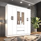 Guarda-roupa Casal Com Espelho 6 Portas 2 Gavetas Porto Sallê