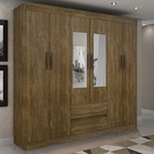 Guarda Roupa Casal Com Espelho 6 Portas 2 Gavetas Porto Salle