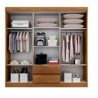 Guarda Roupa Casal Com Espelho 6 Portas 2 Gavetas Porto Salle