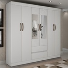 Guarda Roupa Casal Com Espelho 6 Portas 2 Gavetas Porto Salle