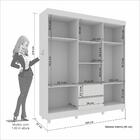 Guarda Roupa Casal Com Espelho 6 Portas 2 Gavetas Porto Salle