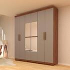 Guarda Roupa Casal Com Espelho 6 Portas 3 Gavetas 100% Mdf Ol