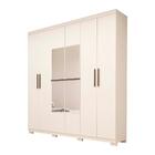Guarda Roupa Casal Com Espelho 6 Portas 3 Gavetas 100% Mdf Ol