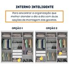 Guarda Roupa Casal Com Espelho 6 Portas 3 Gavetas 219cm Olimp