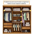 Guarda Roupa Casal Com Espelho 6 Portas 3 Gavetas 219cm Olimp