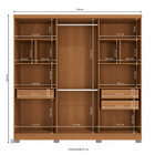 Guarda Roupa Casal Com Espelho 6 Portas 3 Gavetas Cbj559 Kapp