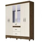 Guarda-roupa Casal Com Espelho 6 Portas 3 Gavetas Com Chave I