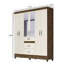 Guarda-roupa Casal Com Espelho 6 Portas 3 Gavetas Com Chave I