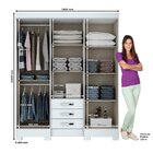 Guarda Roupa Casal com Espelho 6 Portas 3 Gavetas com Pés B23