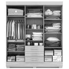 Guarda Roupa Casal Com Espelho 6 Portas 3 Gavetas Débora Acp