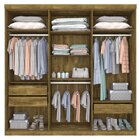 Guarda-roupa Casal Com Espelho 6 Portas 3 Gavetas E Pés Olimp