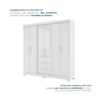 Guarda Roupa Casal Com Espelho 6 Portas 3 Gavetas Em Mdf Sele