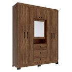 Guarda Roupa Casal Com Espelho 6 Portas 3 Gavetas Gravatá Col